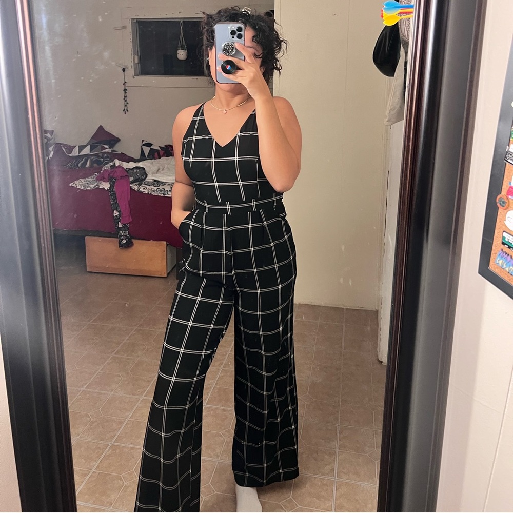 Plaid jumpsuit